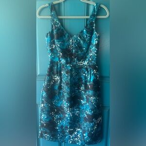 Jcrew Silk floral watercolor dress. Size 0. Like new.